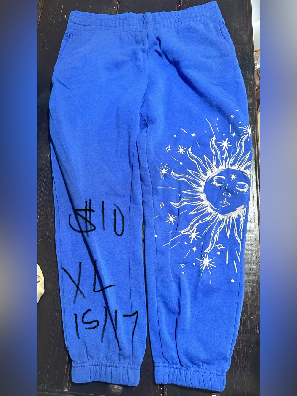 No Boundaries Royal Blue Sun Graphic Joggers